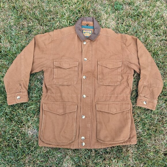 Zeidler & Zeidler clothing company Other - Vintage Barn Chore Jacket Men Large Canvas Leather Collar Farm Work Coat Quilted